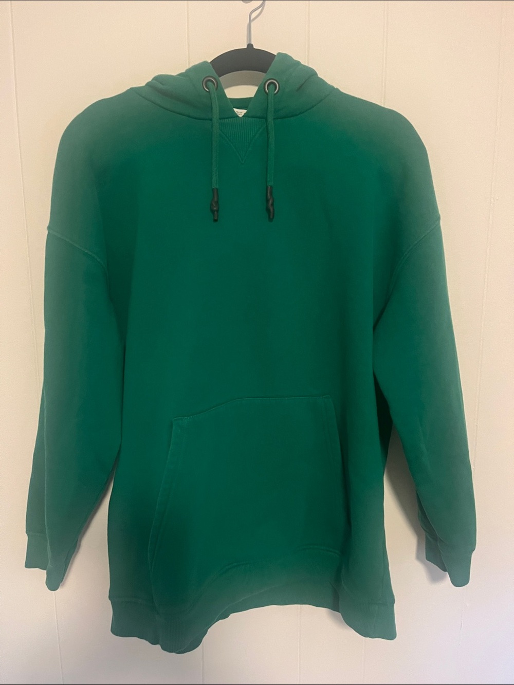 Zara Emerald Green Hooded Pullover Sweatshirt oversized  in size small